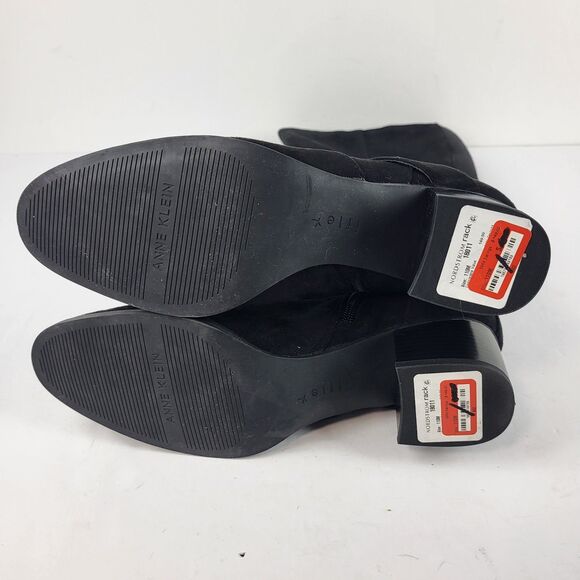 Anne Klein AKMAIA Knee High Faux suede Regular Calf Boots Black Size 11 - Picture 14 of 16